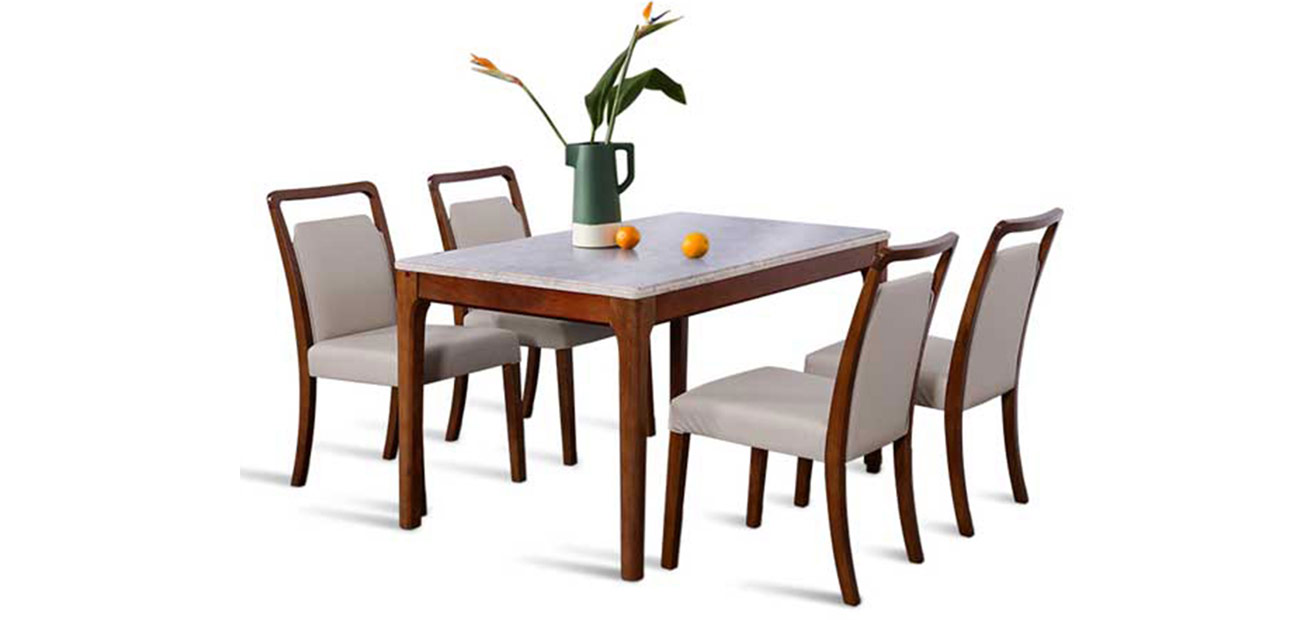 MODERN SIMPLE IMPORTED PURE NATURAL MARBLE DINING TABLE AND CHAIRS SET ...